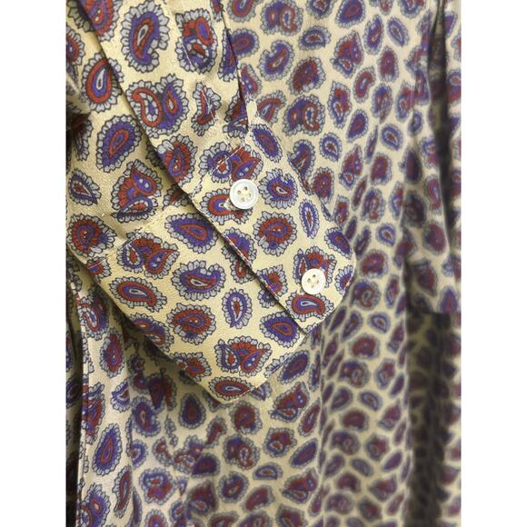 Evan Picone Petites Vintage 1980's Paisley Print Long Sleeve Blouse Bow Size 8 - Picture 7 of 10